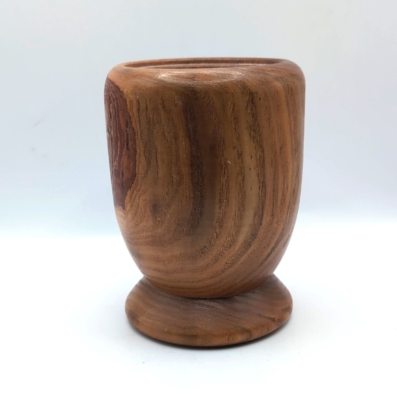 Two Piece Lot - Vintage Hand Turned Raw Edge Ashwood Bowl & Vase - Hand Signed - Picture 11 of 12